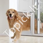 Šunų durys su šunų sklende, stumdomos, reguliuojamos 1927-2049 mm, XL dydžio. - Image 2