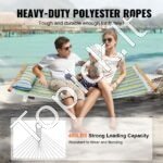 3,66 m dvigubas hamakas su kietmedžio skleistuvais, nuimama pagalve ir grandinėmis, 217,72 kg talpa. - Image 7