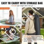 3,66 m dvigubas hamakas su kietmedžio skleistuvais, nuimama pagalve ir grandinėmis, 217,72 kg talpa. - Image 4