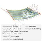 3,66 m dvigubas hamakas su kietmedžio skleistuvais, nuimama pagalve ir grandinėmis, 217,72 kg talpa. - Image 3
