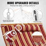 3,66 m dvigubas hamakas su kietmedžio skleistuvais, 2 asmenims, su pagalve, grandinėmis, 217,72 kg talpa. - Image 5