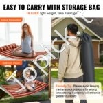 3,66 m dvigubas hamakas su kietmedžio skleistuvais, 2 asmenims, su pagalve, grandinėmis, 217,72 kg talpa. - Image 4