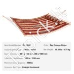 3,66 m dvigubas hamakas su kietmedžio skleistuvais, 2 asmenims, su pagalve, grandinėmis, 217,72 kg talpa. - Image 3