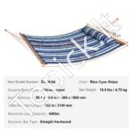 3,66 m dvigubas hamakas su kietmedžio skleistuvais, pagalve, grandinėmis, 217,72 kg talpa. - Image 3