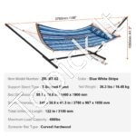 Dviejų asmenų hamakas su išlenkta juosta, nuimama pagalve, nešiojimo krepšiu, 217,72 kg talpa. - Image 4