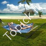 Dviejų asmenų hamakas su išlenkta juosta, nuimama pagalve, nešiojimo krepšiu, 217,72 kg talpa. - Image 3