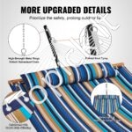 Dviejų asmenų hamakas su 3,66 m stovu, 217,72 kg talpa, su krepšiu ir pagalve. - Image 4