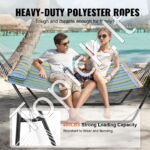 Dviejų asmenų hamakas su plieniniu stovu, 217,72 kg talpa, su krepšiu ir pagalve. - Image 7