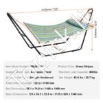 Dviejų asmenų hamakas su plieniniu stovu, 217,72 kg talpa, su krepšiu ir pagalve. - Image 3