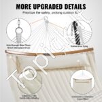 3,66 m dvigubas hamakas, 2 asmenims, su pagalve, išlenktomis juostomis ir grandinėmis, 217,72 kg talpa. - Image 5