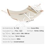 3,66 m dvigubas hamakas, 2 asmenims, su pagalve, išlenktomis juostomis ir grandinėmis, 217,72 kg talpa. - Image 3