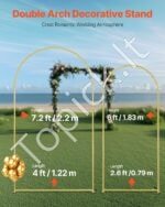 Metalo arkos fono stovas 2 vnt vestuvėms - Image 2