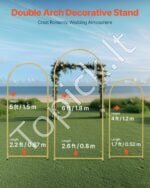 Metalinis vestuvių arkos gėlių baliono rėmas 3 vnt - Image 2