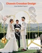 Metalinis vestuvių arkos gėlių baliono rėmas 3 vnt - Image 4