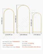 Metalinis vestuvių arkos gėlių baliono rėmas 3 vnt - Image 7