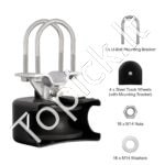 Slankiojančių vartų rinkinys su U formos grioveliu, 4 bėgių ratais / svirties dangteliu - Image 2