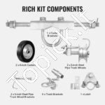 Slankiojančių vartų rinkinio volas, 146 mm ritinėliai, 272 kg - Image 6