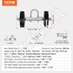 Slankiojančių vartų rinkinio volas, 146 mm ritinėliai, 272 kg - Image 4