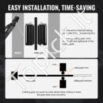 Slankiojančių vartų ritininis kreipiamasis volas su C tipo laikikliu, 188 x 60 x 69 mm. - Image 4