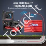 Kanalizacijos kamera, 50 m, savaime išsilyginanti, su 25,6 cm jutikliniu ekranu. - Image 4