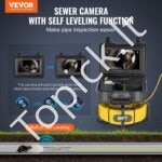 Savaime išsilyginanti 30 m kanalizacijos kamera su 9 colių ekranu ir 36x priartinimu - Image 8