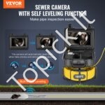 Savaime išsilyginanti 50 m kanalizacijos kamera su 9 colių ekranu ir 36x priartinimu - Image 8