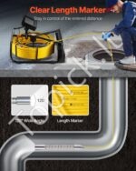 Savaime išsilyginanti 50 m kanalizacijos kamera su 4,3 colių ekranu, 6 LED ir 16 GB kortele - Image 5