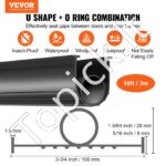 Garažo durų apatinis sandariklis, 3,05 m, juodas. - Image 9