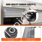 Garažo durų sandariklis su aliuminio laikikliais, 4,88 m, juodas. - Image 8