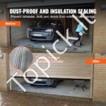 Garažo durų sandariklis su aliuminio laikikliais, 4,88 m, juodas. - Image 7