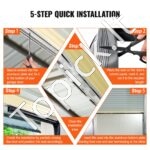 Garažo durų sandariklis su aliuminio laikikliais, 4,88 m, juodas. - Image 6