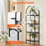 4 lygių kaimiško stiliaus metalinė stacionari knygų lentyna, 1,8 m. - Image 4