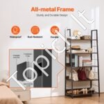 5 lygių kaimiško stiliaus trapecinė knygų lentyna biurui - Image 6
