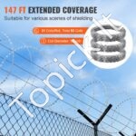 45 m cinkuota skustuvo spygliuota viela, 3 ritinėliai, skirta tvoroms. - Image 5