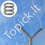 45 m cinkuota skustuvo spygliuota viela, 3 ritinėliai, skirta tvoroms. - Image 2