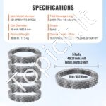 75 m cinkuota geležtės spygliuota viela, 5 ritinėliai, skirta tvoroms. - Image 3