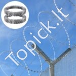 30 m cinkuota skustuvo spygliuota viela, 2 ritiniai, skirta tvoroms. - Image 2