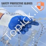 30 m cinkuota skustuvo spygliuota viela, 2 ritinėliai, dviguba spiralinė, skirta tvoroms. - Image 4