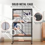 4 pakopų metalinis narvas gyvūnams 92x58x164cm - Image 4