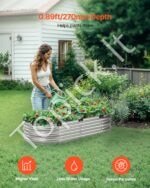 Metalinė daržovių lysvė 1195x585x270mm sidabrinė - Image 9