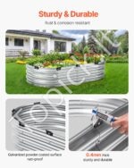 Metalinė daržovių lysvė 1195x585x270mm sidabrinė - Image 8