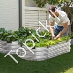 Metalinė daržovių lysvė 1195x585x270mm sidabrinė - Image 3