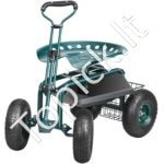 Sodo vežimėlis su ratukais iki 136 kg žalias - Image 2