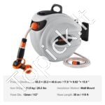 Įtraukiama vandens žarnos ritė 35 m x 1/2", 180° pasukama. - Image 4