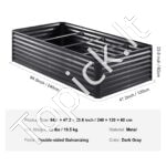 Cinkuoto metalo sodinukų dėžė 240x120x60cm - Image 5