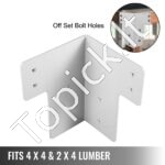 8 dalių kampinis laikiklis, cinkuotas plienas, 25,4 x 17,8 x 10 cm, baltas. - Image 8