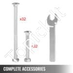 8 dalių kampinis laikiklis, cinkuotas plienas, 25,4 x 17,8 x 10 cm, baltas. - Image 5