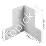 8 dalių kampinis laikiklis, cinkuotas plienas, 25,4 x 17,8 x 10 cm, baltas. - Image 3