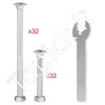 8 dalių kampinis laikiklis, cinkuotas plienas, 25,4 x 17,8 x 10 cm, baltas. - Image 2