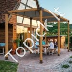 2 vnt. 4 krypčių 100x100 mm pergolos kampiniai laikikliai. - Image 2